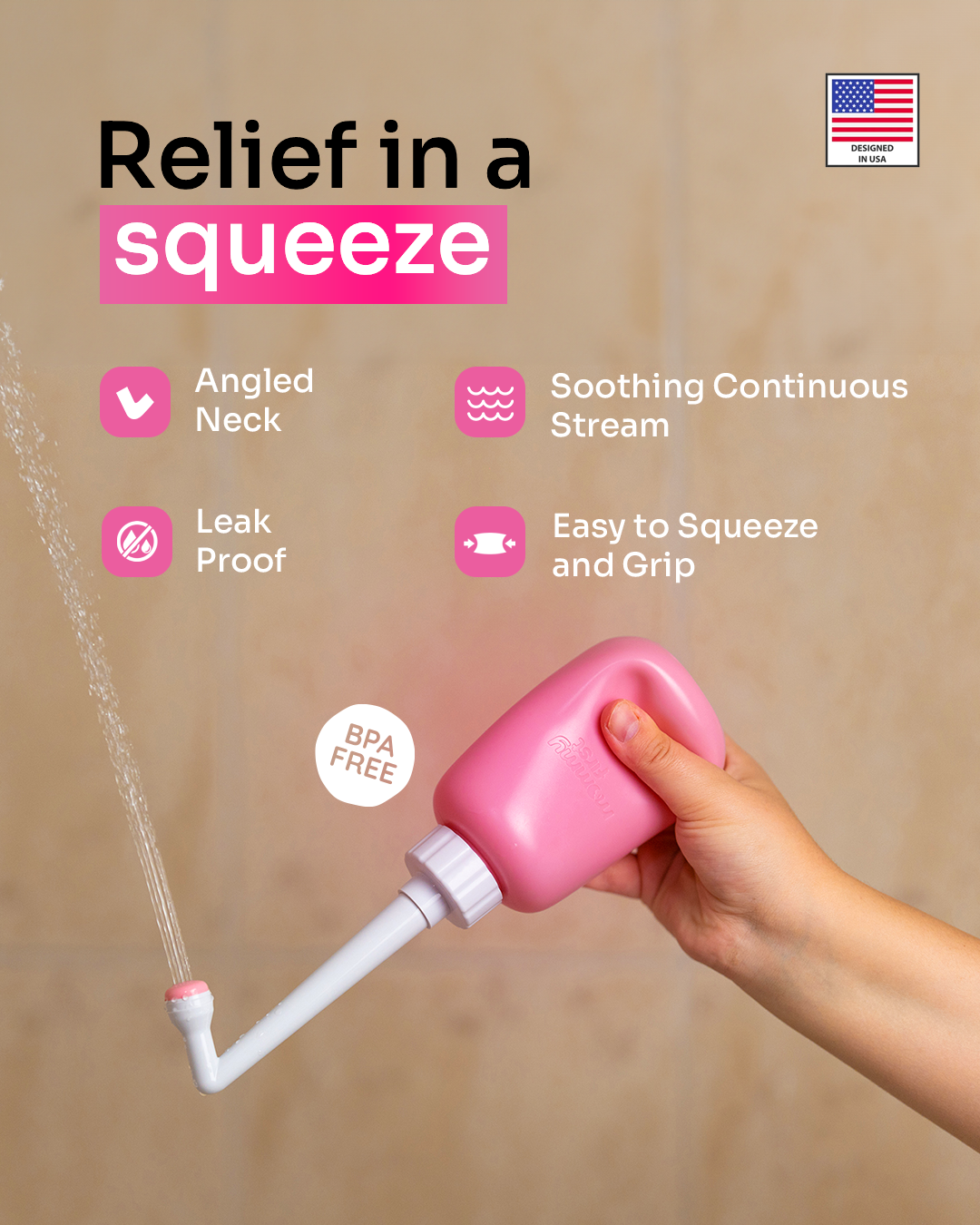 Upside Down Peri Bottle | Rose Blush