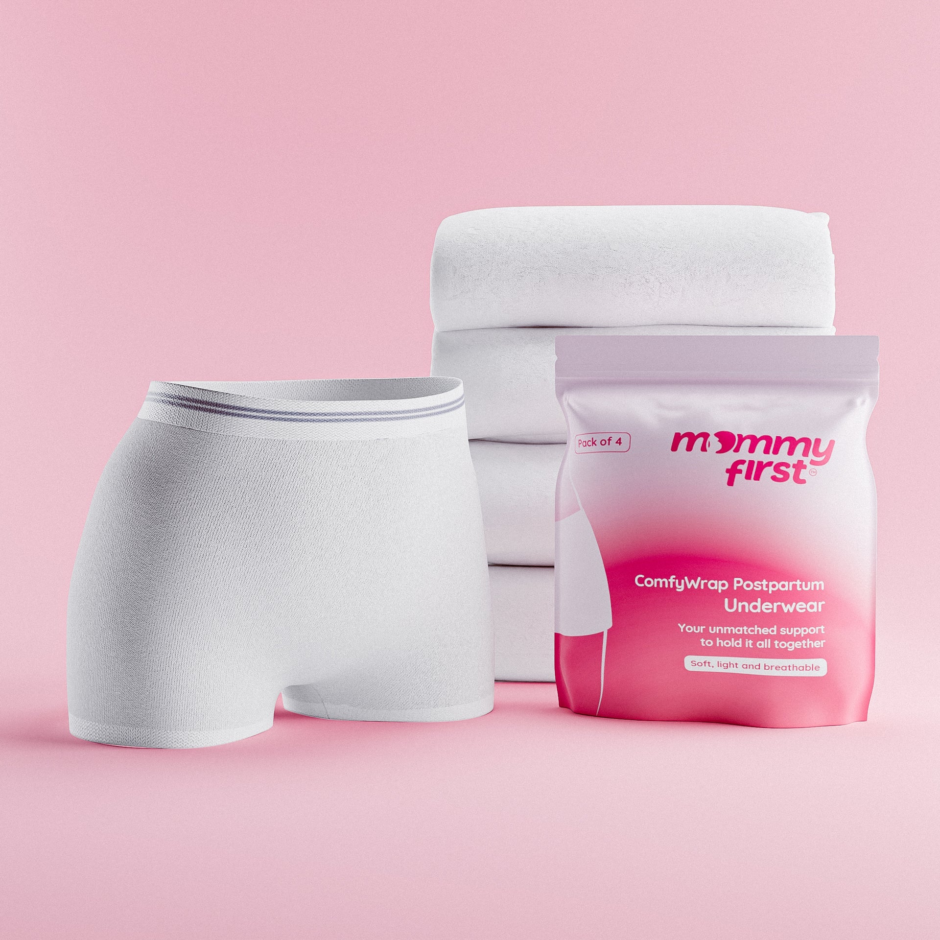 4-Pack Maternity Panties – Under Bump High Waist Briefs For Pregnancy & Postpartum